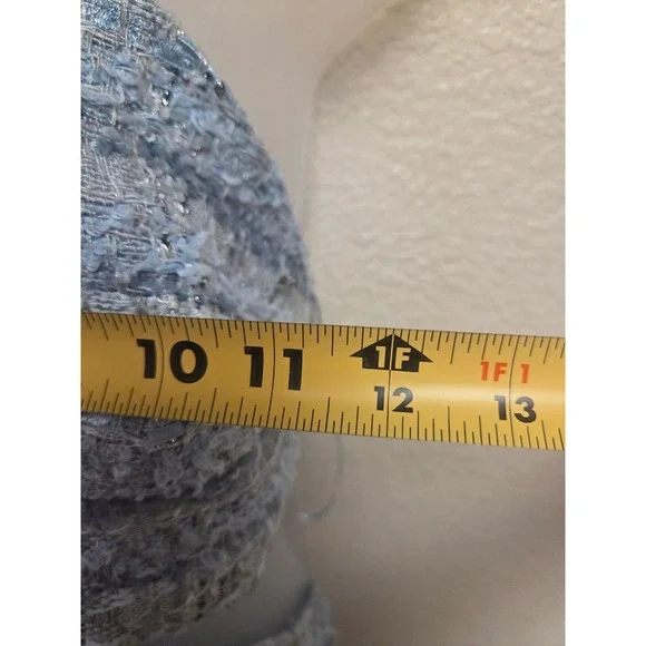 Bardot‎ Roma Plaid Cutout Halter Minidress Light Blue Sequins Sparkle Size S - Picture 4 of 6